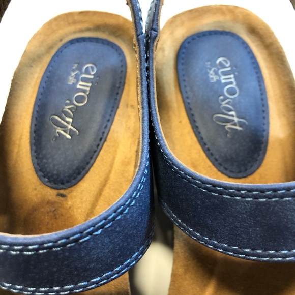Eurosoft Soffit wedge adjustable comfort sandal Elaine Blue Sizec10 - Picture 9 of 14